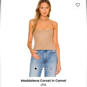 🌟CORSETS ARE IN!! LPA MADDALENA CORSET in Camel (brand new with extra buttons)